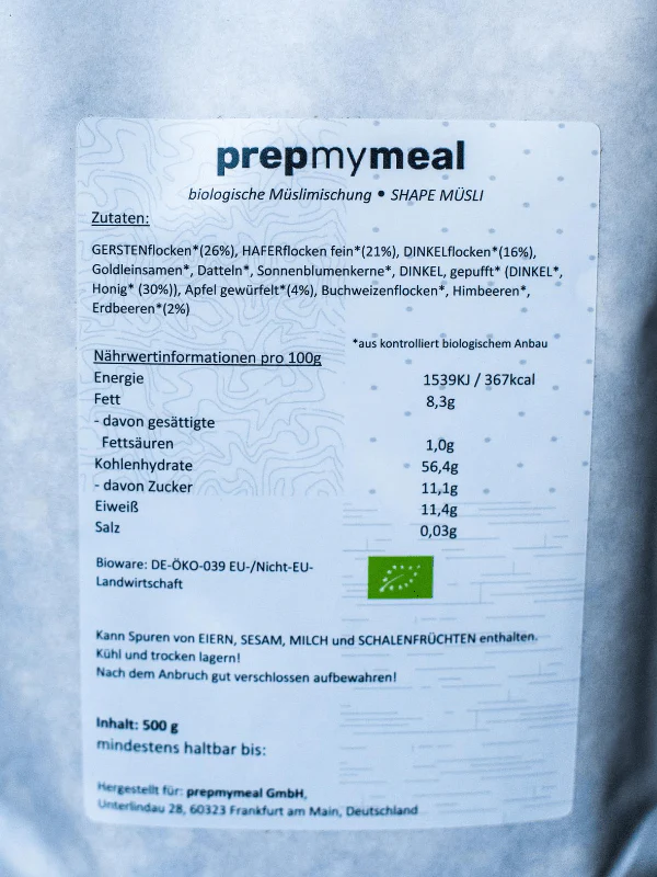 6er Pack prepmymeal Shapemüsli - Image 4