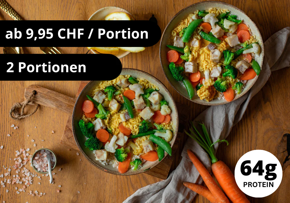CH: Seelachs, Reis & Gemüse (XL, 2 Portionen)