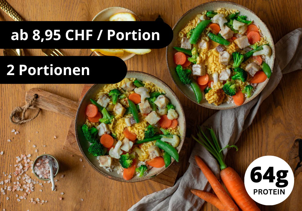 CH: Seelachs, Reis & Gemüse (XL, 2 Portionen)