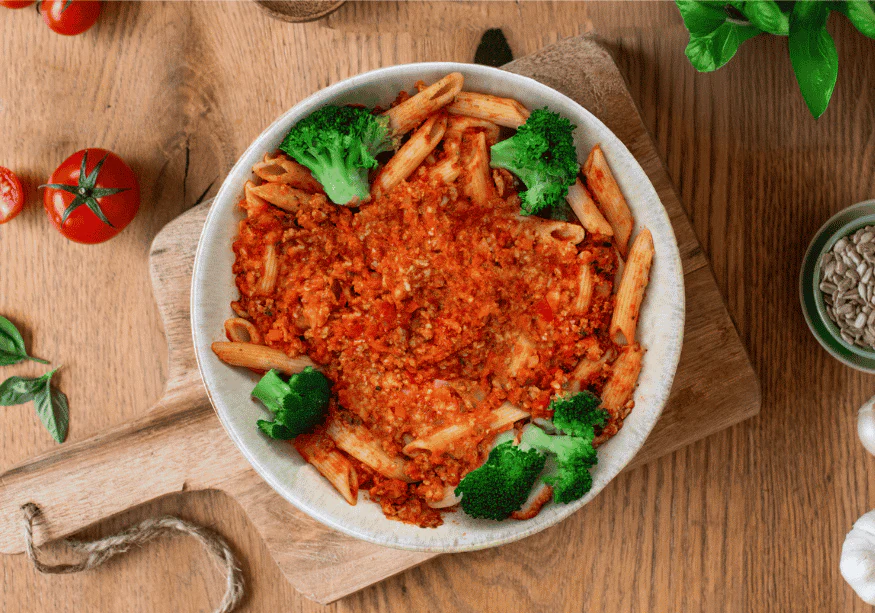 Protein Penne mit Bolognese